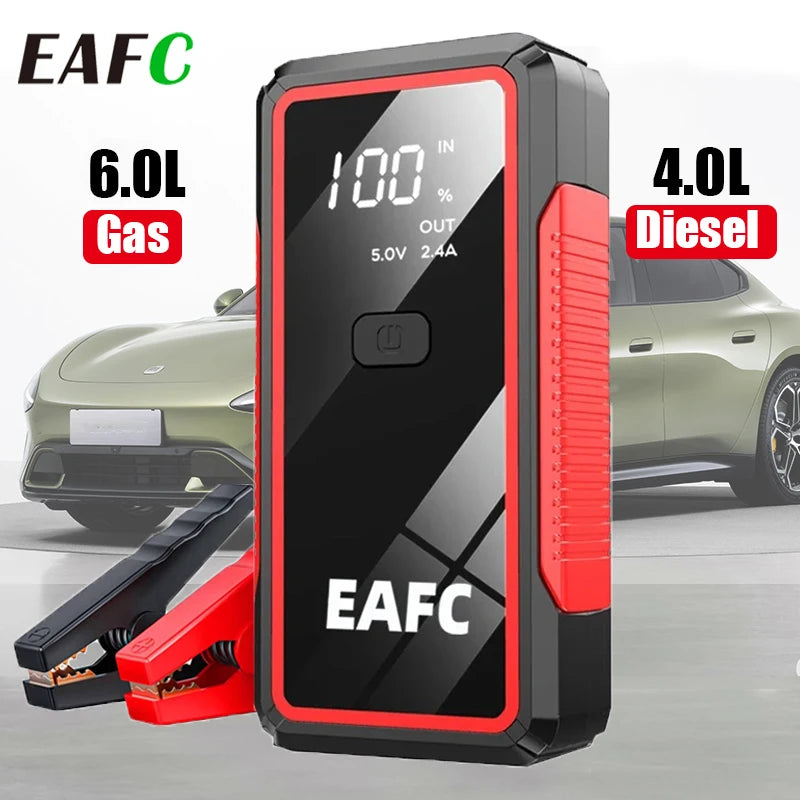 EAFC 2000A / 600A Car Jump Starter Portable Power Bank  Car Battery Booster 12V Auxiliary Starting Device for Diesel Gas
