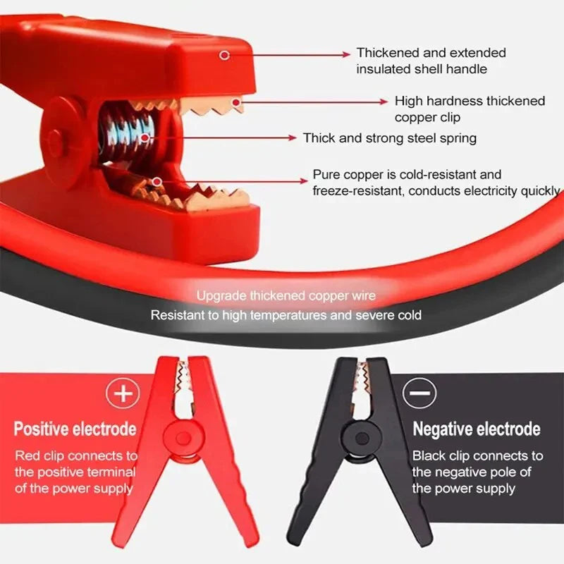 EAFC 2000A / 600A Car Jump Starter Portable Power Bank  Car Battery Booster 12V Auxiliary Starting Device for Diesel Gas