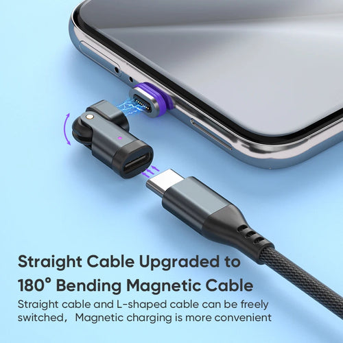 240W Magnetic USB-C Fast Charging Adapter - Type-C Female Converter Cable For MacBook/Xiaomi