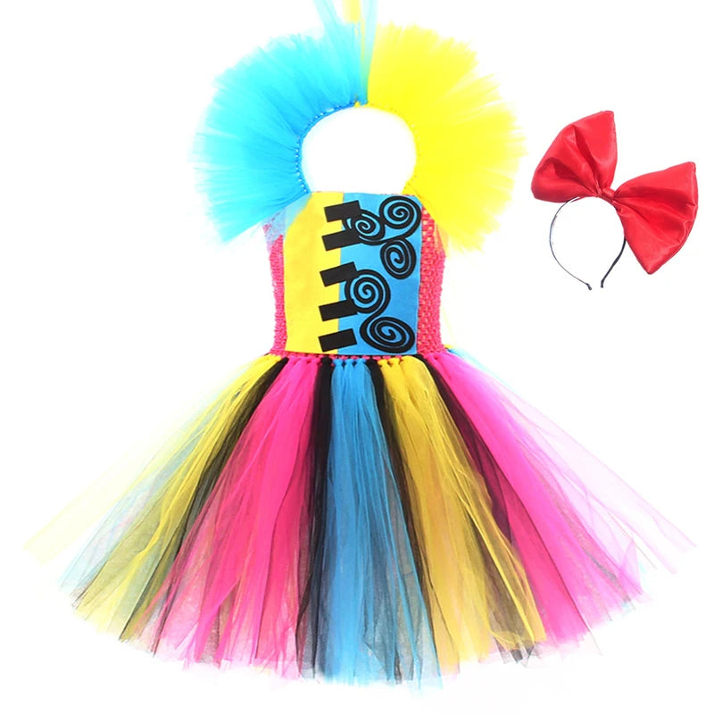 4 Styles Sally/jack Costumes for Girls Halloween Carnival Dresses Kids Scary Disguise Outfit Children Fancy Clothes Tutu Outfit