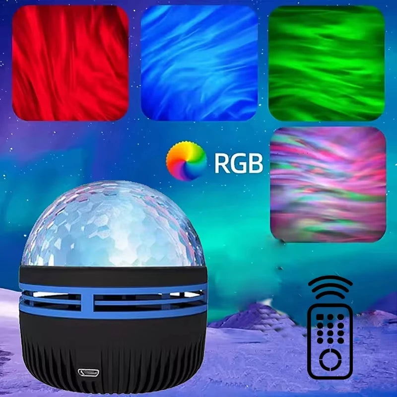 1pc Star Projector, Galaxy Projector, Water Ocean Wave Projector For Bedroom Night Light  Room Decor With 7-Colors Patterns