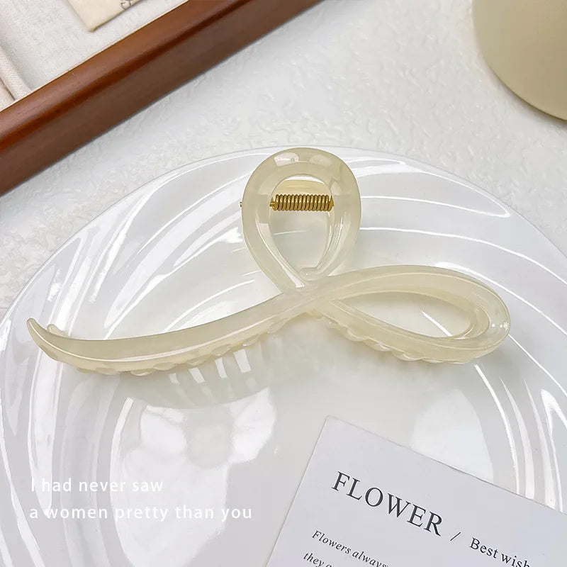 Elegant Jelly Color Bow Hair Claw For Women Girls Sweet Hair Ornament Back Headband Hair Clips Hairpin Fashion Hair Accessories